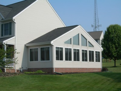 sunroom addition to a house