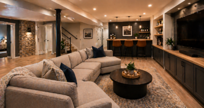 basement remodel example